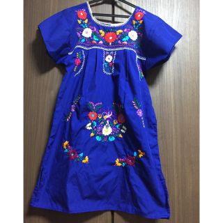 チチカカ(titicaca)の【おサイケ様 専用】新品💙メキシカンワンピース(ひざ丈ワンピース)