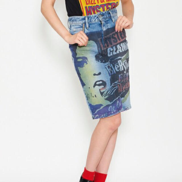 HYSTERIC GLAMOUR(ヒステリックグラマー)のHYSTERICGLAMOUR/新品タグ付きハーフペンシルスカート/ヒステリック レディースのスカート(ひざ丈スカート)の商品写真
