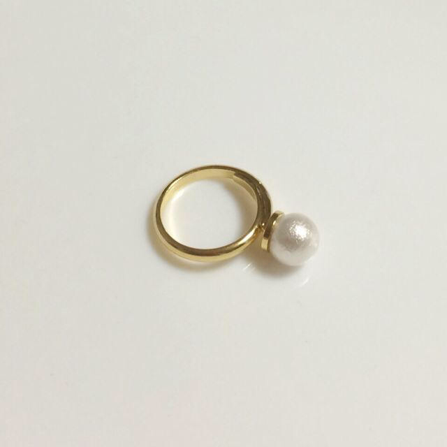 140☆8mmコットンパールのリング♡ レディースのアクセサリー(リング(指輪))の商品写真