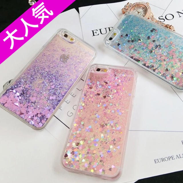 【再入荷】即日発送❤人気沸騰中✨流れるグリッター✨iphone7ケース ピンクの通販 by POPO｜ラクマ