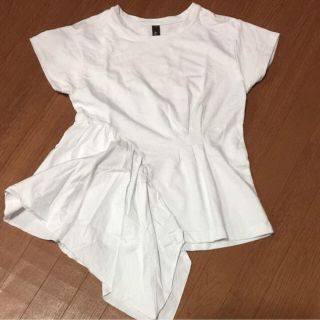 ザラ(ZARA)のアシンメトリーTシャツ M(Tシャツ(半袖/袖なし))