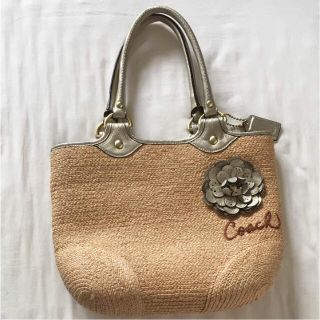 コーチ(COACH)のコーチ お花 カゴバッグ(かごバッグ/ストローバッグ)