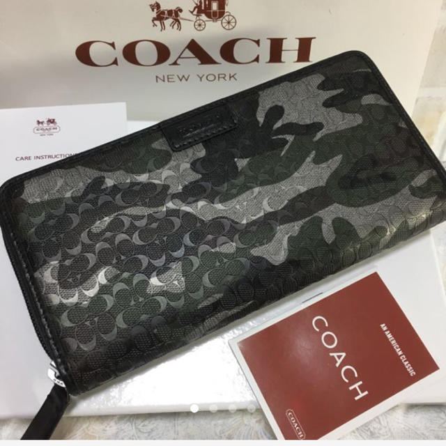 COACH(コーチ)のプレゼントにも❤️新品コーチ正規品ラウンドファスナー長財布F74546グレー系 メンズのファッション小物(長財布)の商品写真