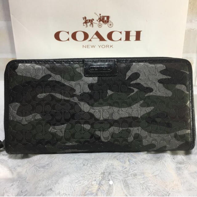 COACH(コーチ)のプレゼントにも❤️新品コーチ正規品ラウンドファスナー長財布F74546グレー系 メンズのファッション小物(長財布)の商品写真