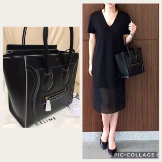 celine - 専用＊セリーヌ ラゲージ マイクロ ブラック×ゴールドの通販 ...