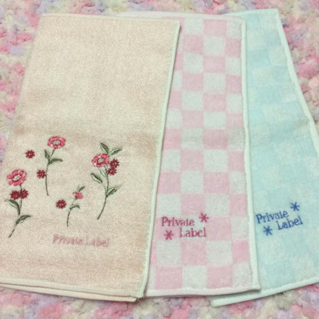 PRIVATE LABEL - PRIVATE LABELタオルハンカチ3枚セット 未使用新品 花