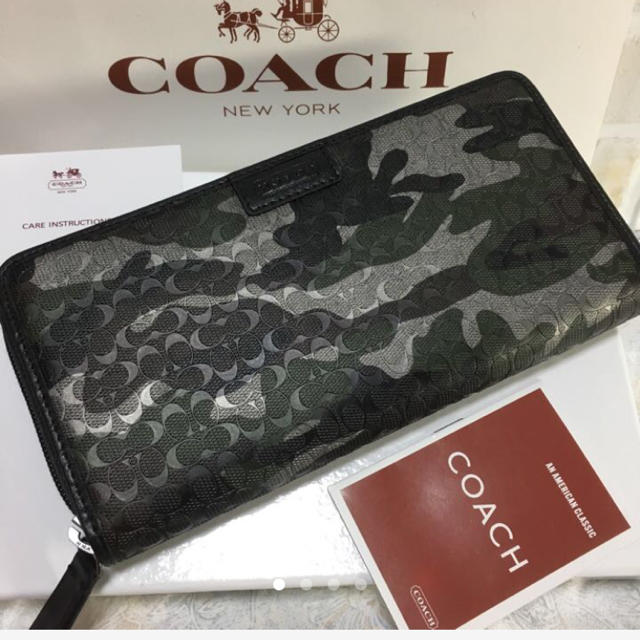 COACH(コーチ)のプレゼントにも❤️新品コーチ正規品ラウンドファスナー長財布F74546グレー系 メンズのファッション小物(長財布)の商品写真