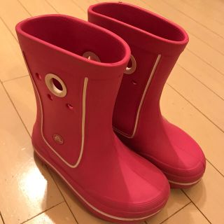 クロックス(crocs)のクロックス 長靴 18.5㎝ ピンク(長靴/レインシューズ)