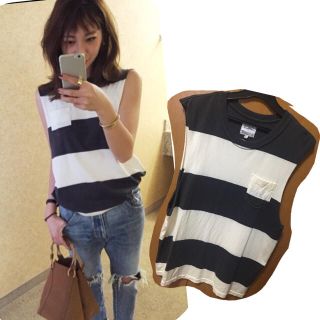 トゥデイフル(TODAYFUL)のtodayful pocket border tank(タンクトップ)