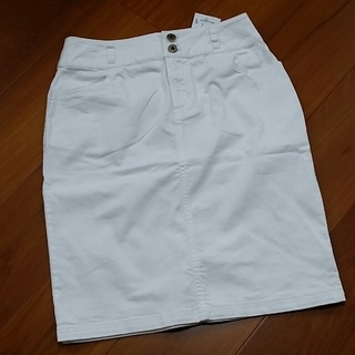 白デニム ペンシルスカート♡(ひざ丈スカート)