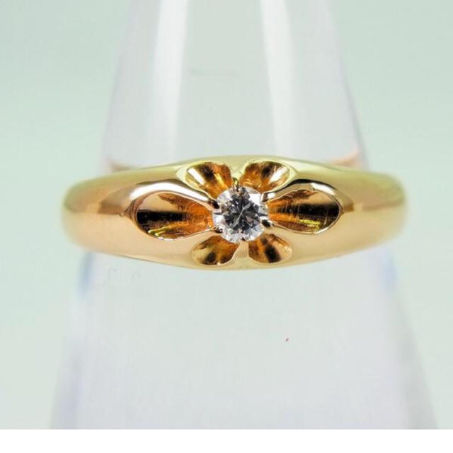 ☆K18 ダイヤモンドリング[711-5] レディースのアクセサリー(リング(指輪))の商品写真