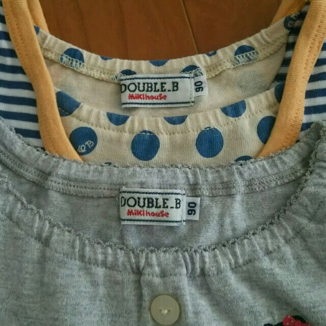 DOUBLE.B(ダブルビー)のミキハウス ダブルＢ ワンピース 2点セット 90㎝ キッズ/ベビー/マタニティのキッズ服女の子用(90cm~)(ワンピース)の商品写真