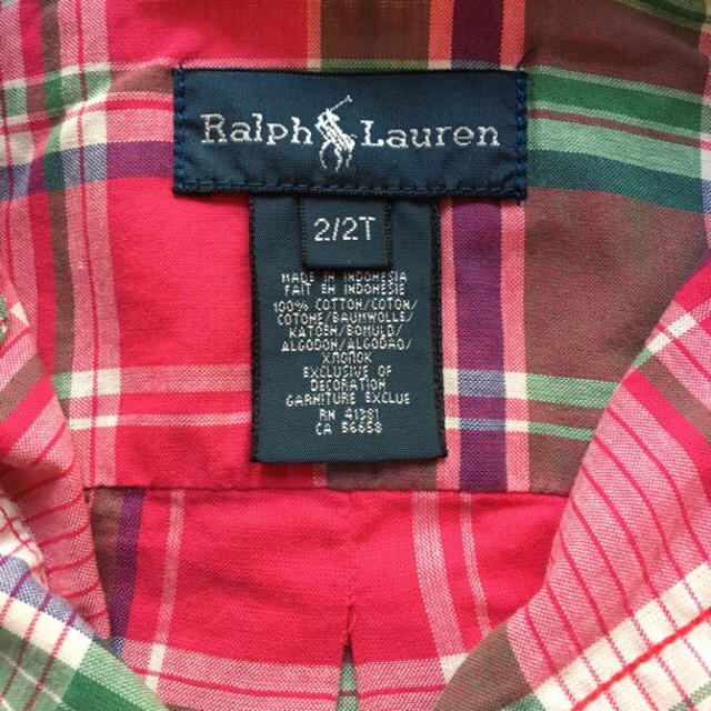 Ralph Lauren(ラルフローレン)の新品 ラルフローレン 半袖 チェックシャツ キッズ/ベビー/マタニティのキッズ服男の子用(90cm~)(ブラウス)の商品写真