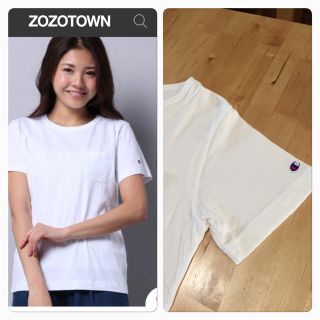 チャンピオン(Champion)のミカンサマ専用。champion 無地ポケットTシャツ(Tシャツ(半袖/袖なし))