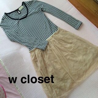 ダブルクローゼット(w closet)のwclosetのドッキングワンピ(ひざ丈ワンピース)