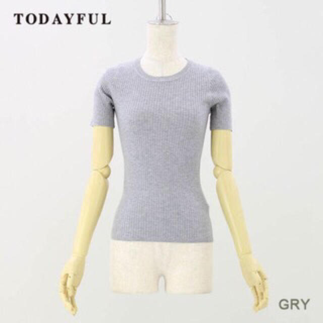 TODAYFUL(トゥデイフル)のTODAYFUL 半袖リブニット レディースのトップス(カットソー(半袖/袖なし))の商品写真