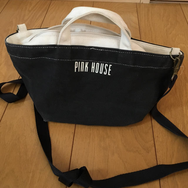 PINK HOUSE(ピンクハウス)のピンクハウス 黒ミニトート レディースのバッグ(トートバッグ)の商品写真