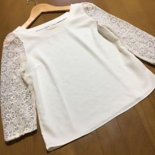 プロポーションボディドレッシング(PROPORTION BODY DRESSING)のPROPOTION BODY DRESSING フラワーオーガンジー袖トップス(カットソー(長袖/七分))