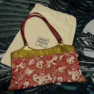 ジャマンピュエッシュ(JAMIN PUECH)の【しましま様ご専用】【JAMIN PUECH】ビーズ刺繍の美しいミニbag🌹(ハンドバッグ)