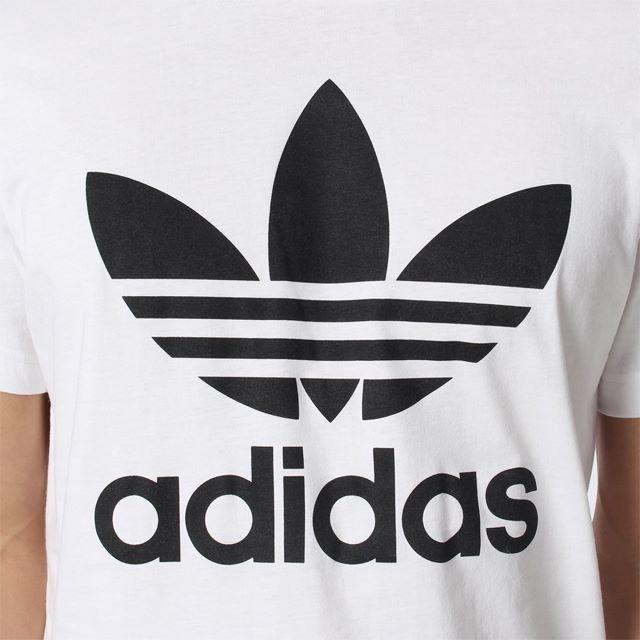 adidas(アディダス)のM【新品/即日発送OK】adidas オリジナルス デカロゴ Tシャツ 白/黒 メンズのトップス(Tシャツ/カットソー(半袖/袖なし))の商品写真