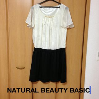 ナチュラルビューティーベーシック(NATURAL BEAUTY BASIC)の⭐ナチュビュー切り替えワンピ⭐(ミニワンピース)