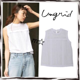 アングリッド(Ungrid)の【新品】レースノースリブラウス(シャツ/ブラウス(半袖/袖なし))