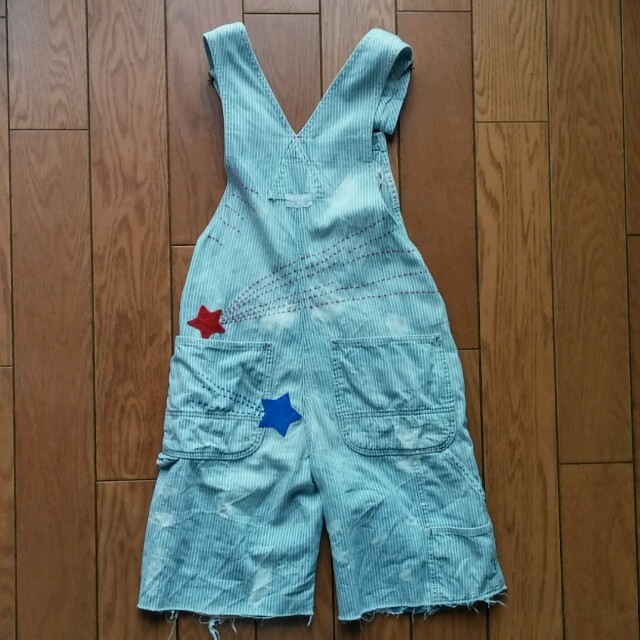 DENIM DUNGAREE(デニムダンガリー)のデニム&ダンガリー　ヒッコリーオーバーオール　130cm キッズ/ベビー/マタニティのキッズ服男の子用(90cm~)(その他)の商品写真