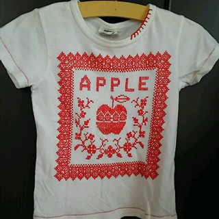レディーアップルシード(REDDY APPLESEED)のレア REDDY APPLE SEED ホワイト アップル Tシャツ 110(Tシャツ/カットソー)