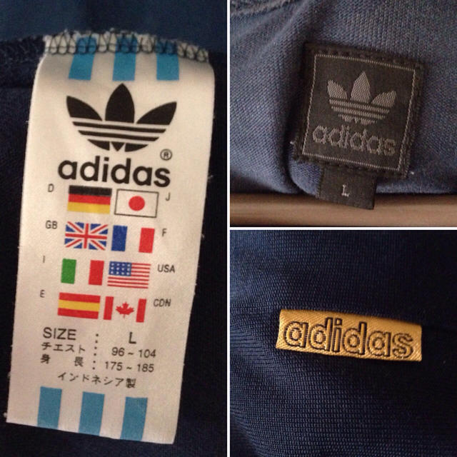 adidas(アディダス)の《激レア》90s adidas ワールドマーク 地球儀ロゴ 7分袖カットソー メンズのトップス(Tシャツ/カットソー(七分/長袖))の商品写真