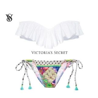 ヴィクトリアズシークレット(Victoria's Secret)の新品(S/XS)victoria'ssecretフラウンスバンドゥビキニset(水着)