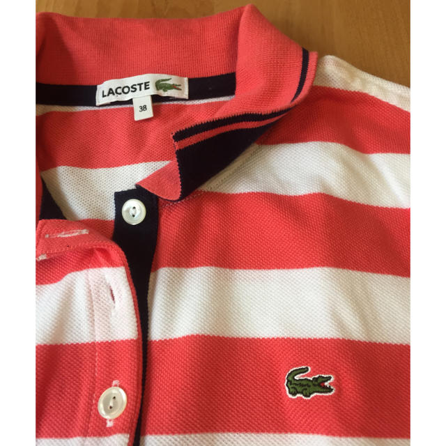 LACOSTE(ラコステ)の☀️サマーセール✨ラコステ ボーダーポロシャツ(サイズ38/Ｍサイズ) レディースのトップス(ポロシャツ)の商品写真