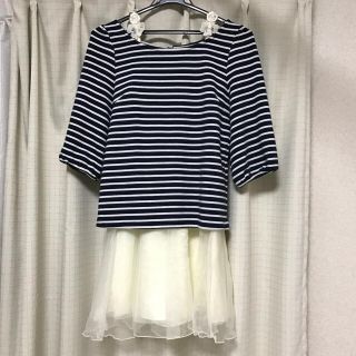 ウィルセレクション(WILLSELECTION)の売約済 ウィルセレクション リップルボーダーワンピース(ひざ丈ワンピース)