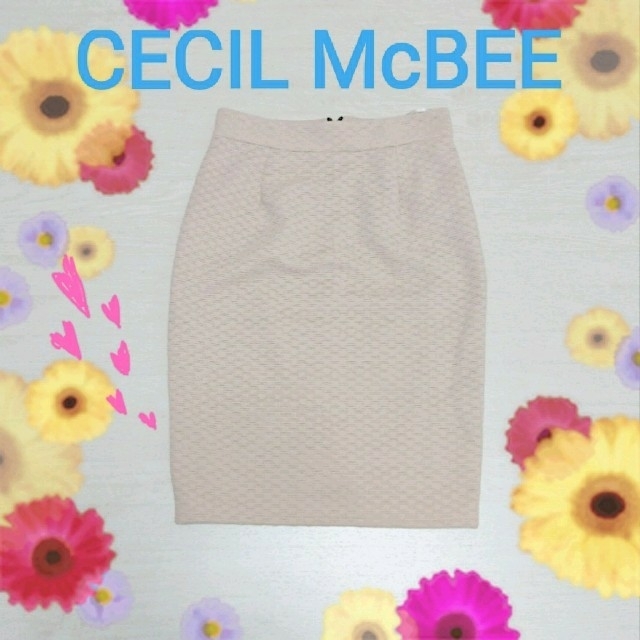 CECIL McBEE(セシルマクビー)のあやたま様♡CECIL McBEE ひざ丈 タイトスカート ベージュ系 レディースのスカート(ひざ丈スカート)の商品写真