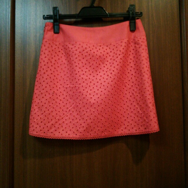 新品  オレンジ色のレース刺繍ミニスカート＊＊ レディースのスカート(ミニスカート)の商品写真