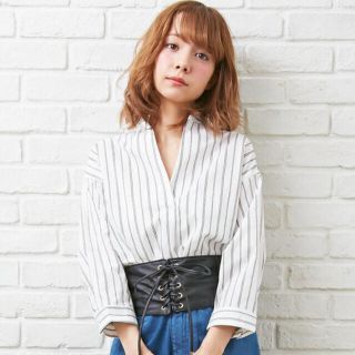 イング(INGNI)の今季✨美品！INGNI スキッパーシャツ-2017SS- ストライプ(シャツ/ブラウス(長袖/七分))