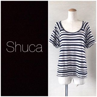 シュカ(shuca)の❤️送料込❤️Shuca コットンサマーセーター  ボーダー シュカ(Tシャツ(半袖/袖なし))