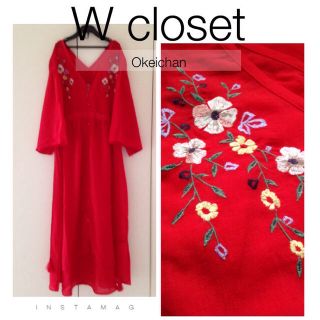 ダブルクローゼット(w closet)のさくらんぼさん専用☆2点おまとめ(ひざ丈ワンピース)