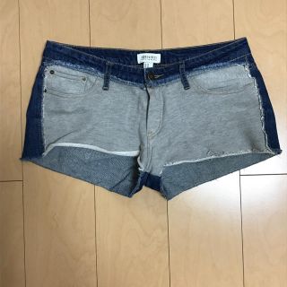 フォーエバートゥエンティーワン(FOREVER 21)の【XL】スエット デニム ショートパンツ レディース(ショートパンツ)