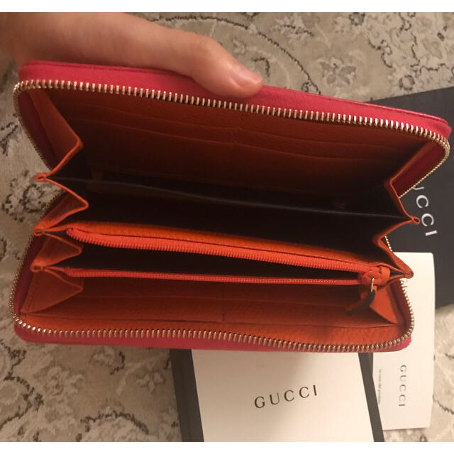 Gucci(グッチ)の新品同様☆送料無料☆グッチ スゥイング バンブー レザー本革長財布 レアカラー レディースのファッション小物(財布)の商品写真