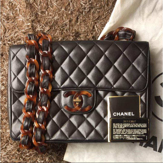 CHANEL ヴィンテージシャネル バッグ 鼈甲ショルダー