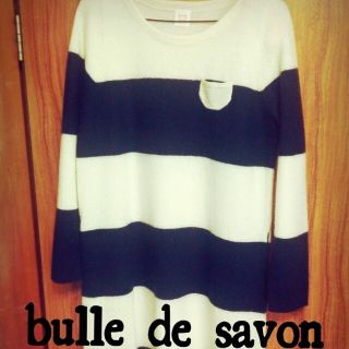 ビュルデサボン(bulle de savon)のsavon ボーダーワンピ(ひざ丈ワンピース)