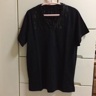 マルタンマルジェラ(Maison Martin Margiela)のマルジェラ エイズTシャツ オールブラック Ssize(Tシャツ/カットソー(半袖/袖なし))