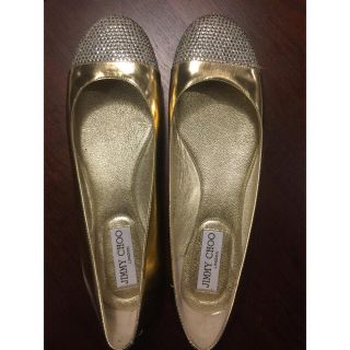 ジミーチュウ(JIMMY CHOO)の破格！jimmy choo ジミーチュウ 新品！サイズ38 25センチ！送料込み(バレエシューズ)