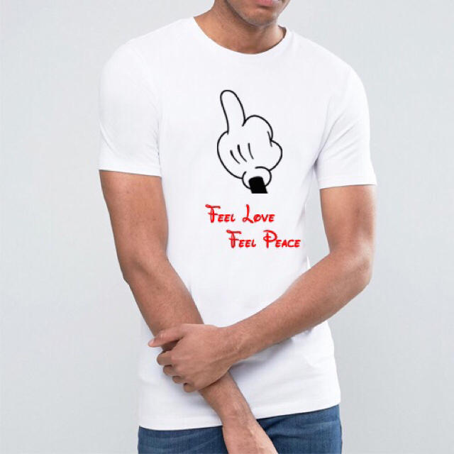 Ron Herman(ロンハーマン)のライズリヴァレンス バック11スター feel love Tシャツ wh7 メンズのトップス(Tシャツ/カットソー(半袖/袖なし))の商品写真