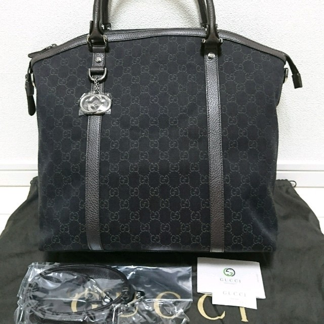 Gucci(グッチ)のGUCCI グッチ 2WAYトートバッグ ショルダー付き ブラウン 未使用 レディースのバッグ(トートバッグ)の商品写真