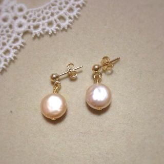 ★14KGF★淡水パールの一粒ピアス♡(ピアス)