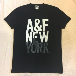 アバクロンビーアンドフィッチ(Abercrombie&Fitch)の美品☆Abercrombe&Fitch Tシャツ Ｓ 黒×白(Tシャツ/カットソー(半袖/袖なし))