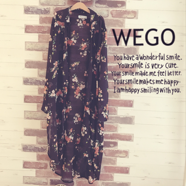 Wego サイド深スリット 花柄 透けシフォン ロングカーデの通販 By Shor プロフ必読 ウィゴーならラクマ