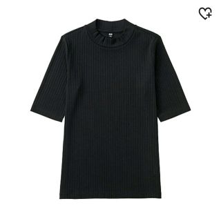 ユニクロ(UNIQLO)のUNIQLO　リブハイネックT(Tシャツ(長袖/七分))