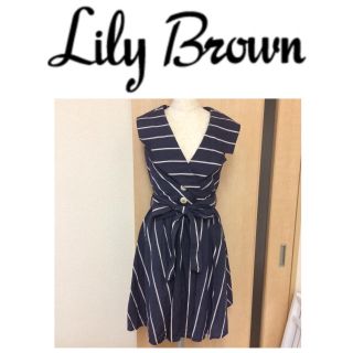 リリーブラウン(Lily Brown)のリリーブラウン ストライプワンピース(ひざ丈ワンピース)